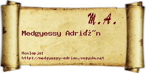 Medgyessy Adrián névjegykártya